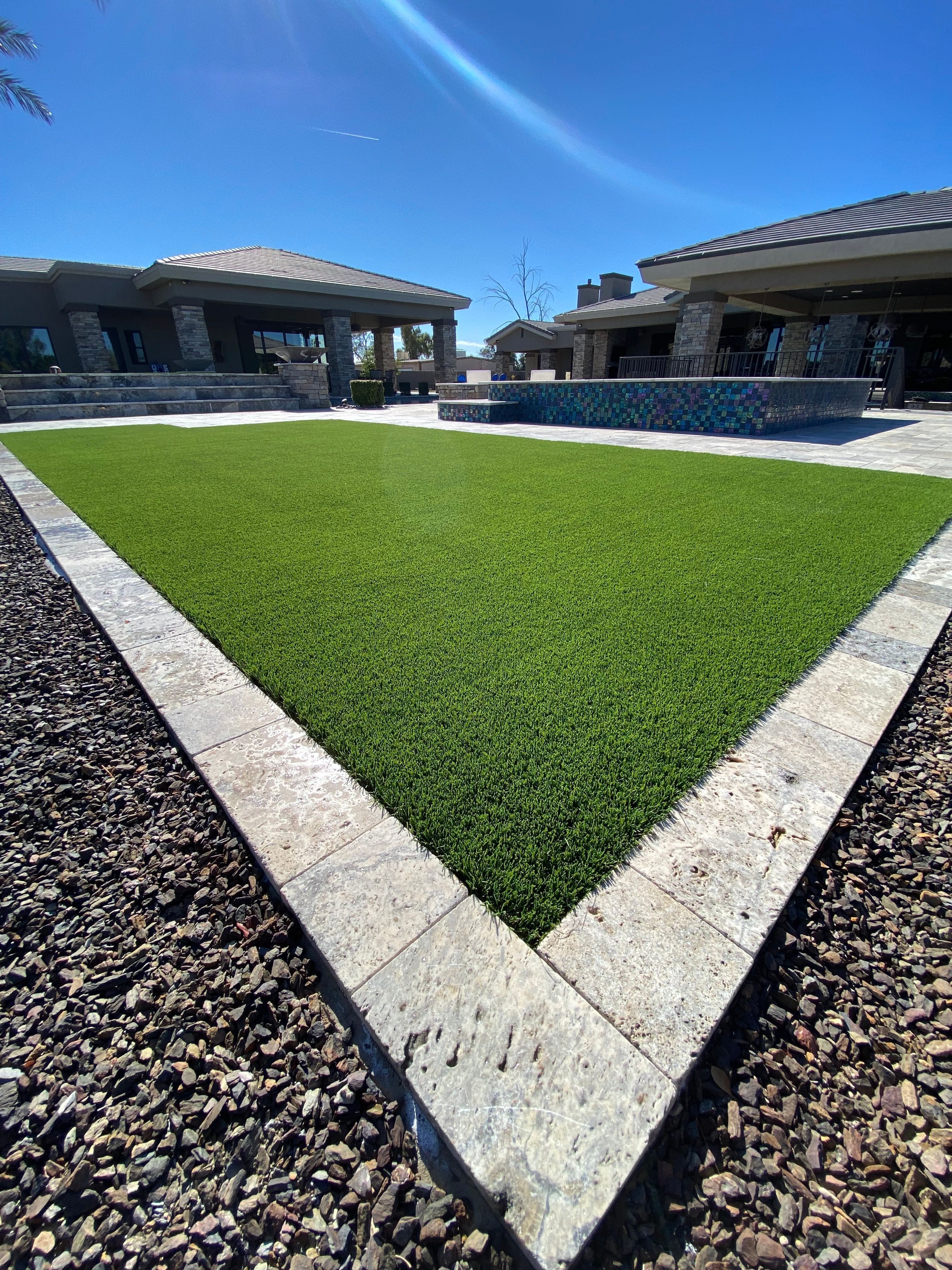 Professionally cleaned artificial turf by Zeo Turf Cleaning